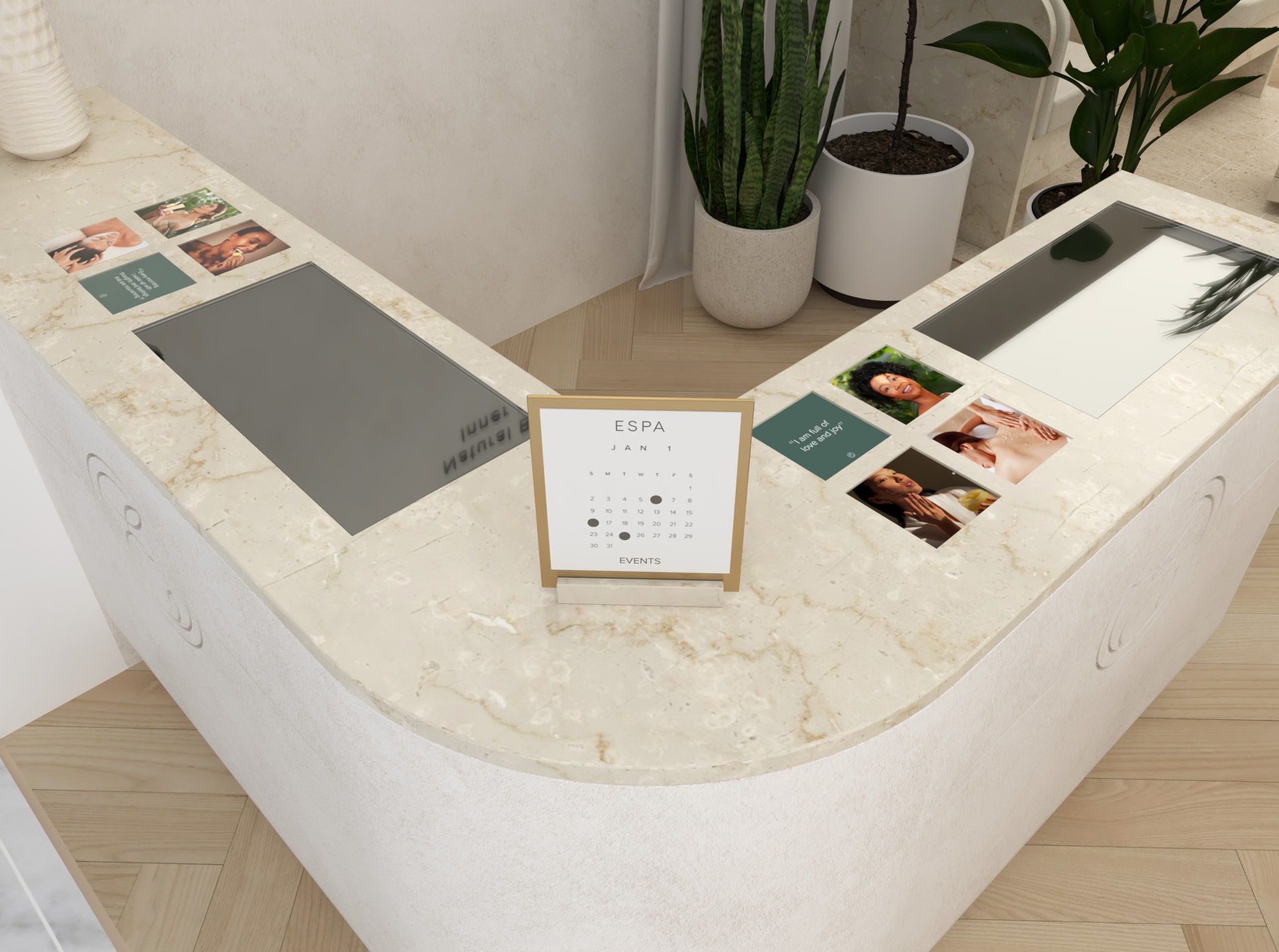 ESPA treatment-room detail with living green wall by SheridanCX