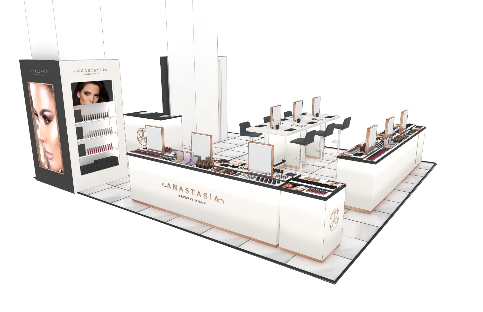 Anastasia Beverly Hills final retail design concept