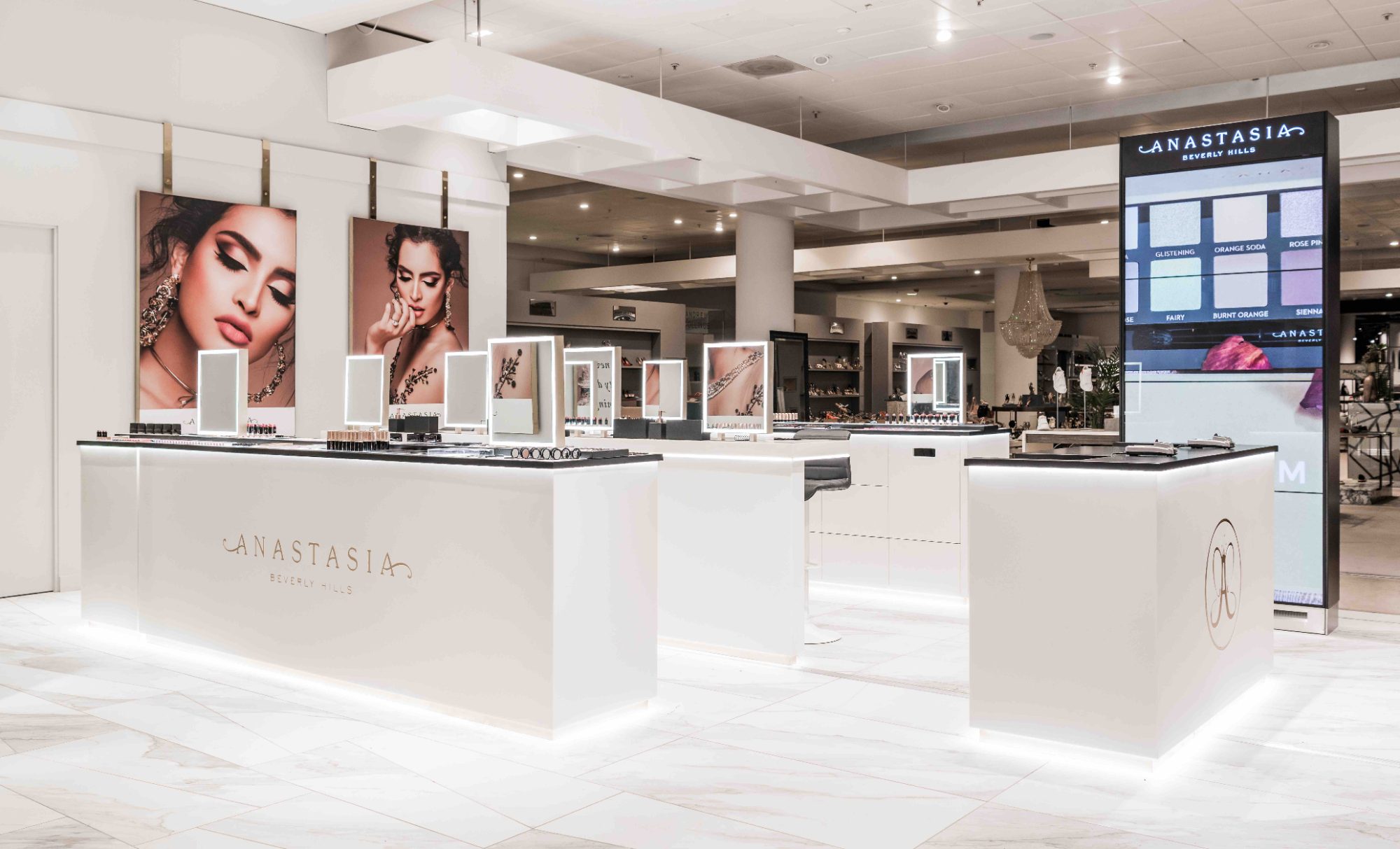 Anastasia Beverly Hills beauty concession design at Selfridges