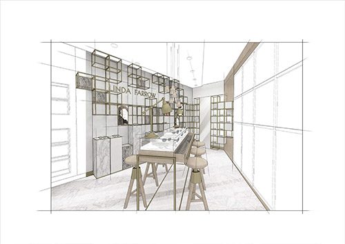 Linda Farrow creative concept