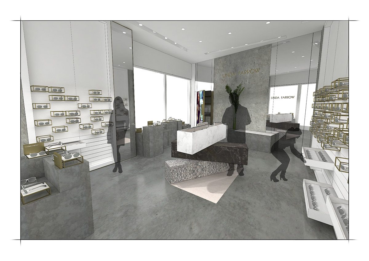 Linda Farrow final retail design concept