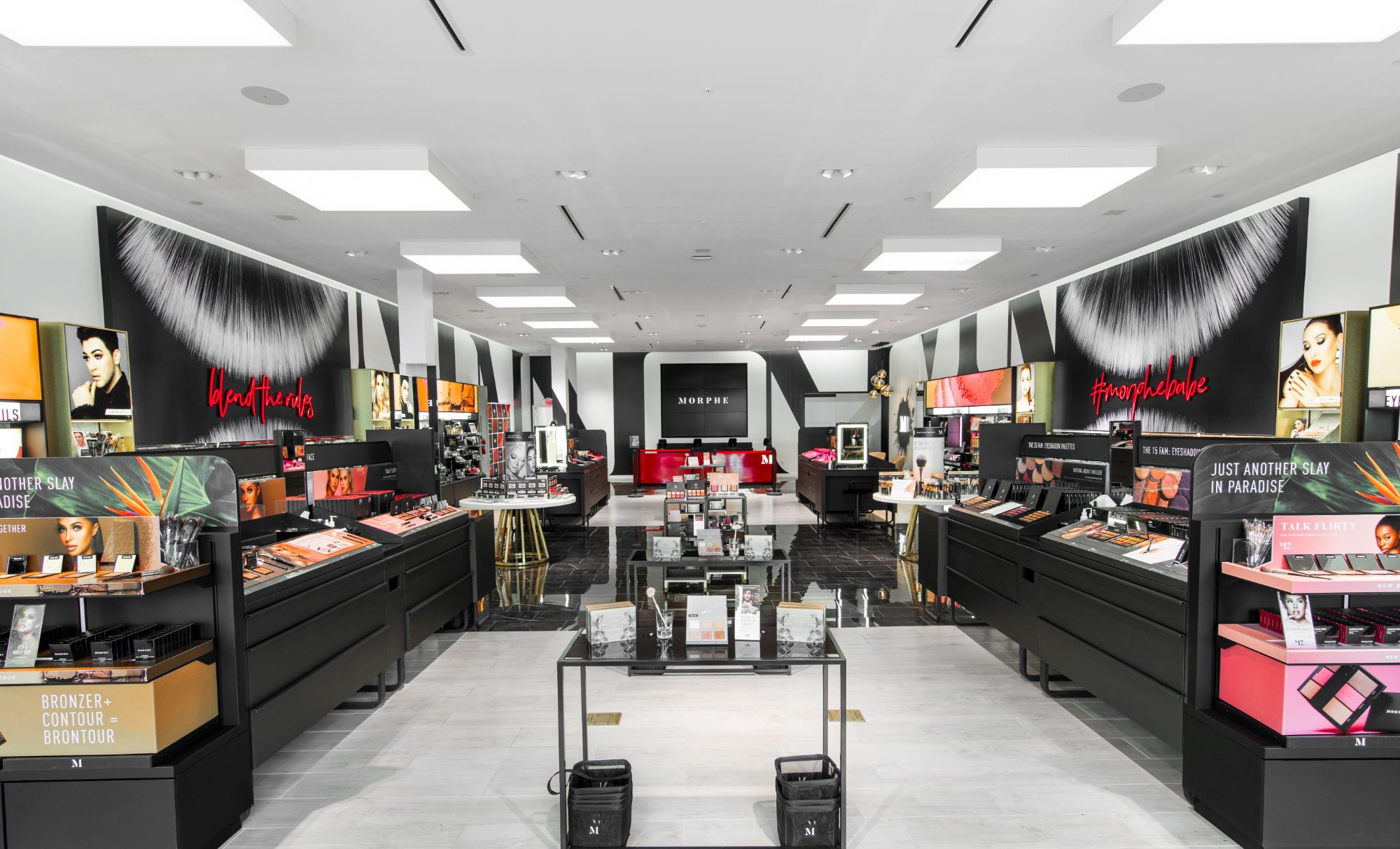 Morphe makeup store retail identity, California