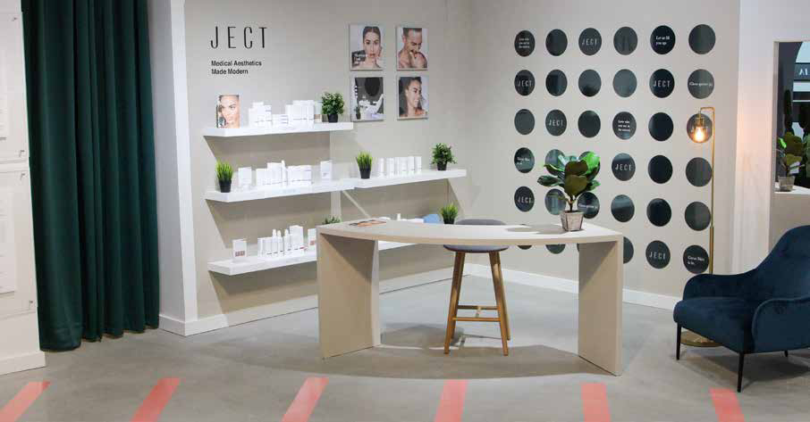 JECT medical aesthetics zone with dot wall and consultation table, A Day Well Spent Naked Retail by SheridanCX