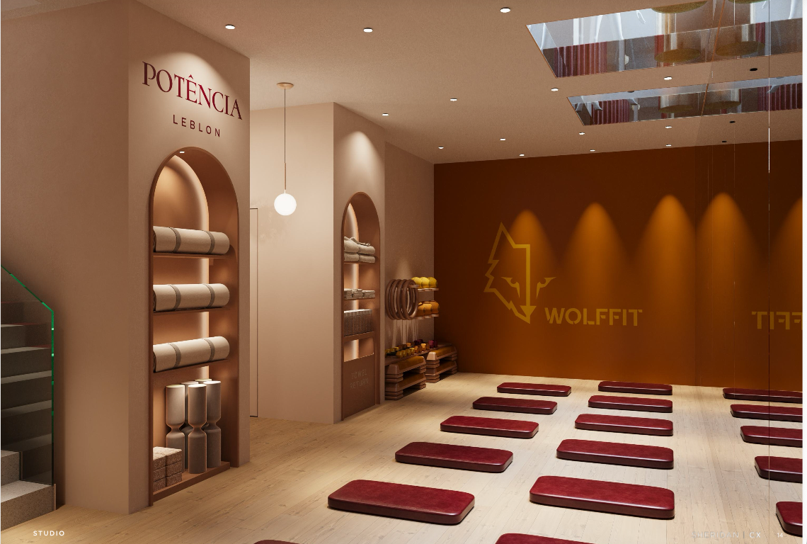 Potência Leblon retail concept and Pilates studio design by SheridanCX, Rio de Janeiro