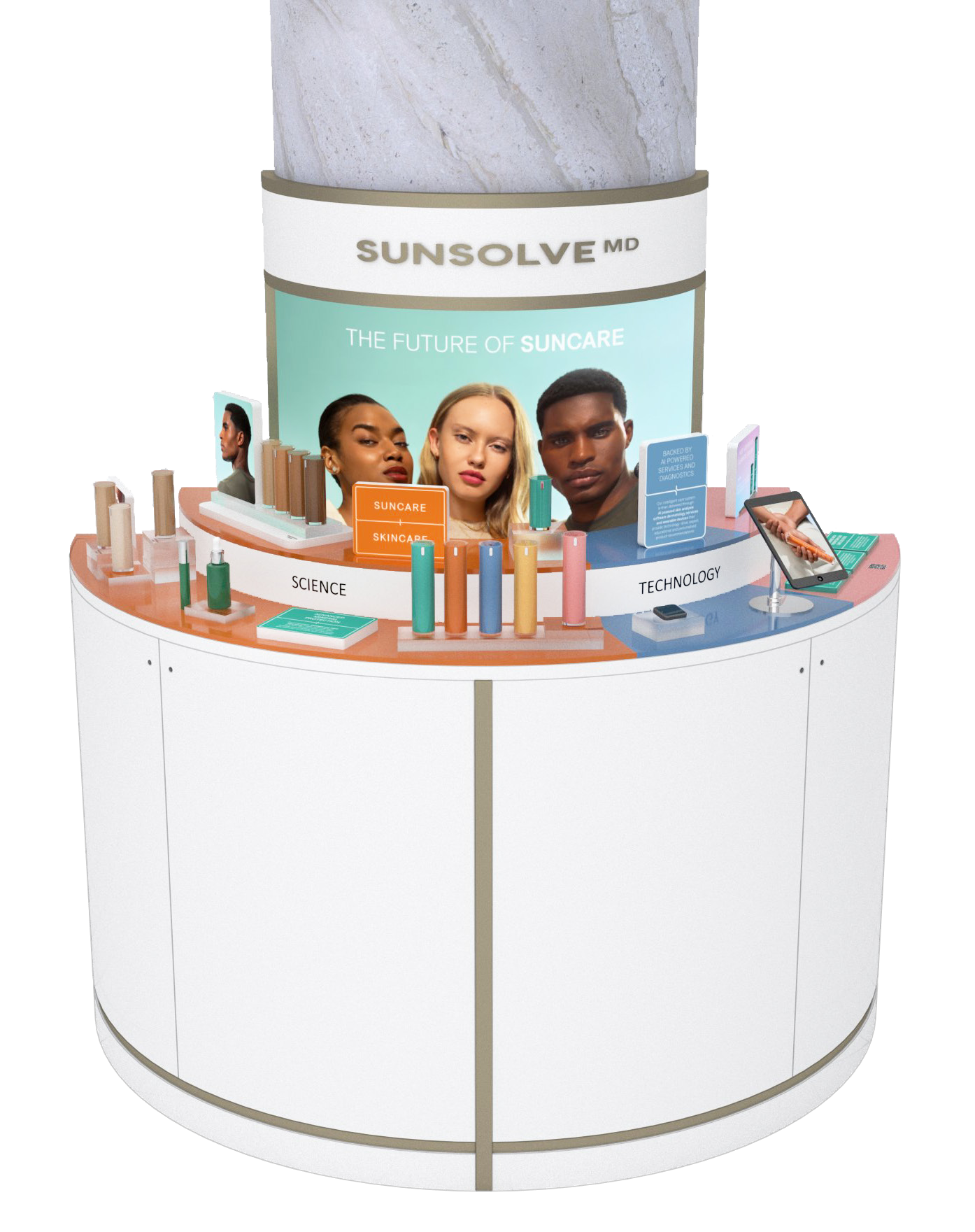 SunSolve MD circular counter, concept one, vibrant campaign colour