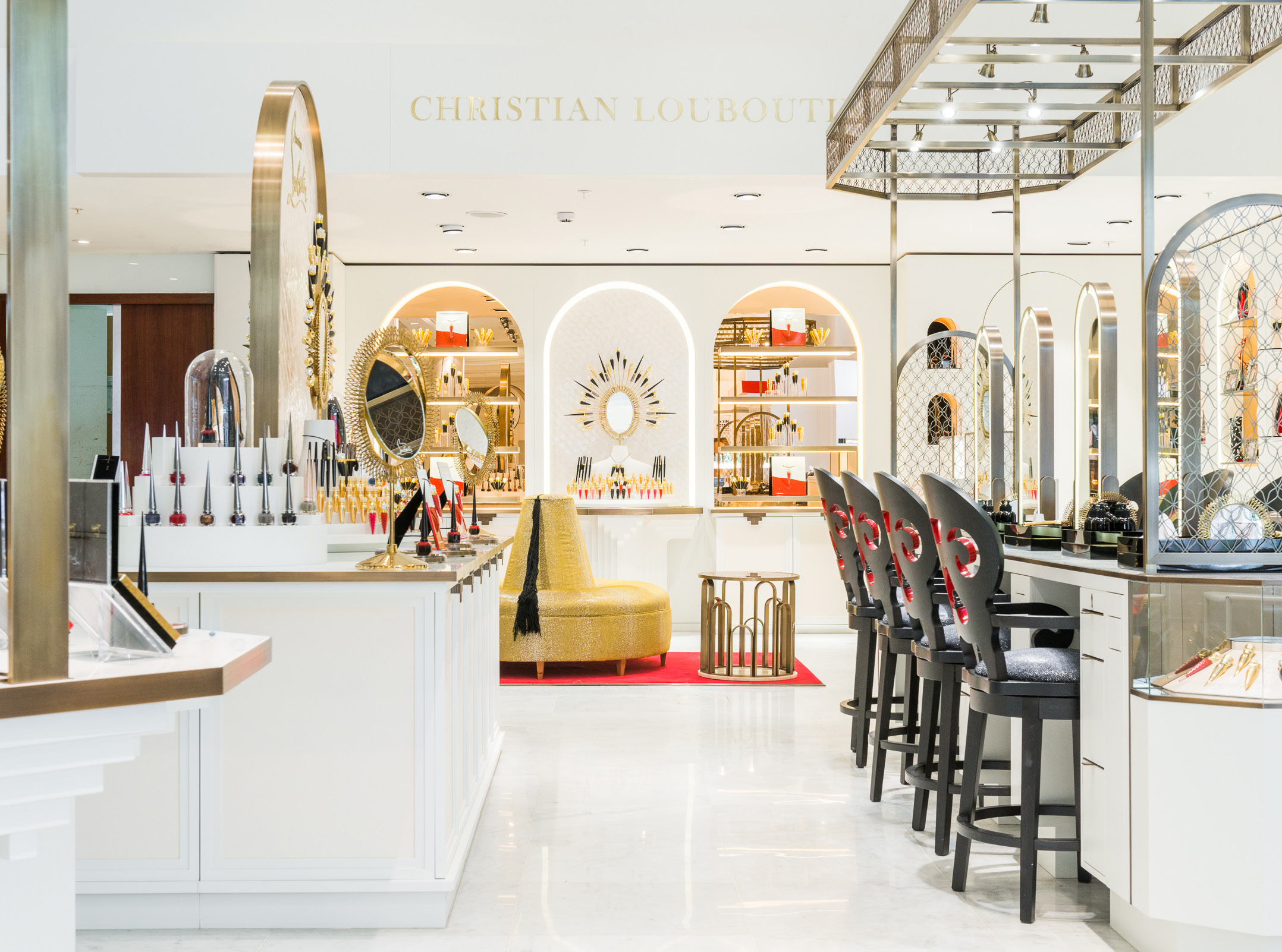 Christian Louboutin beauty concession design by SheridanCX, Selfridges