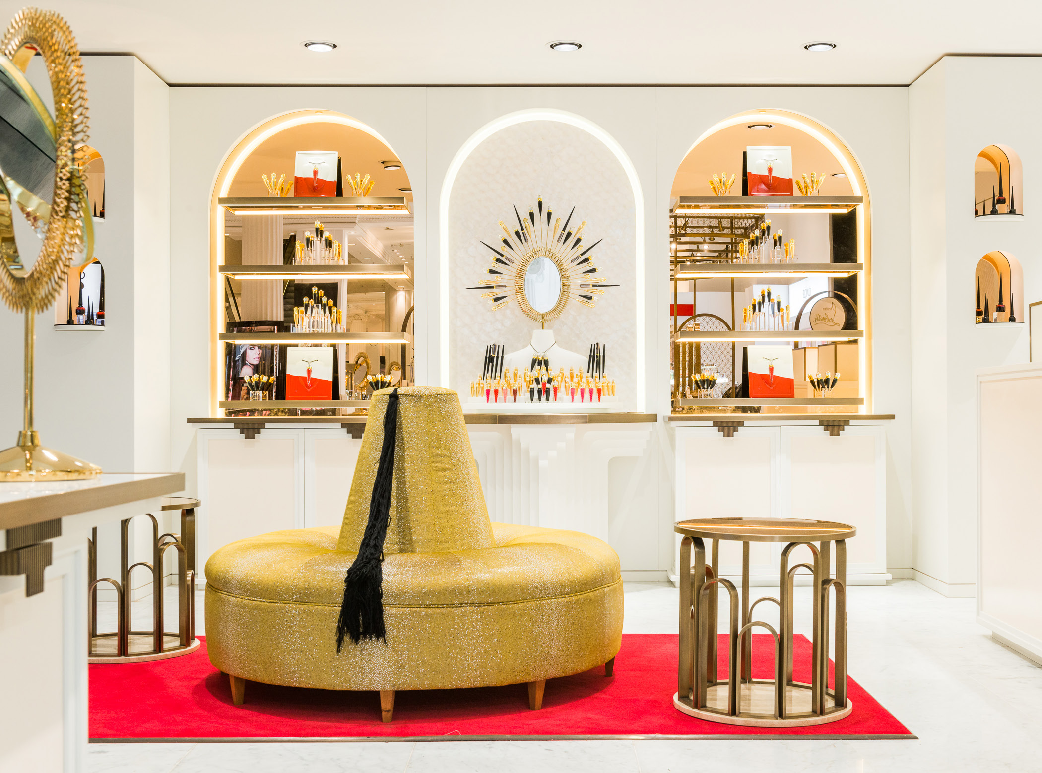 Christian Louboutin beauty concession retail design by SheridanCX