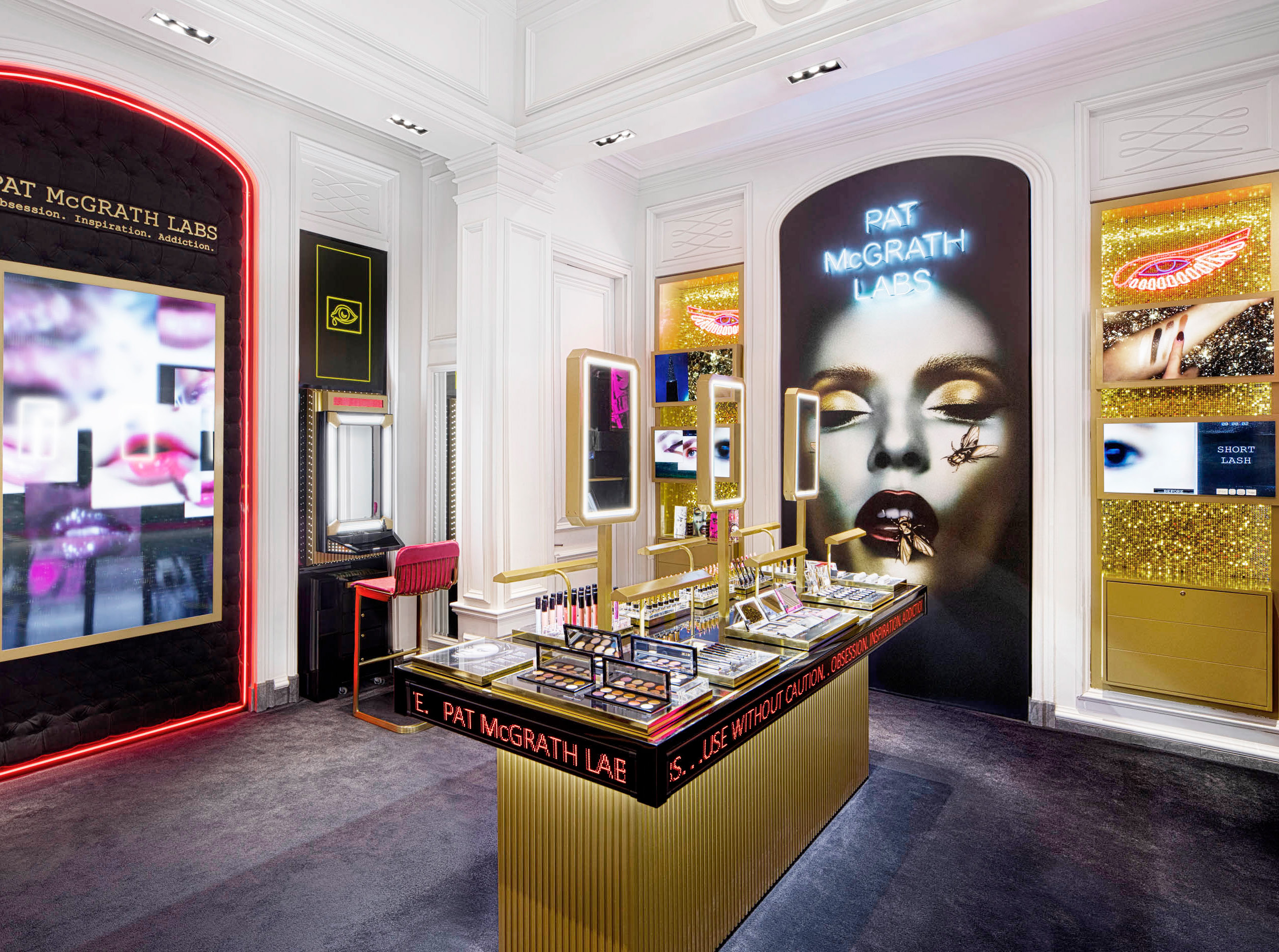 Pat McGrath Labs store design at Bergdorf Goodman by SheridanCX