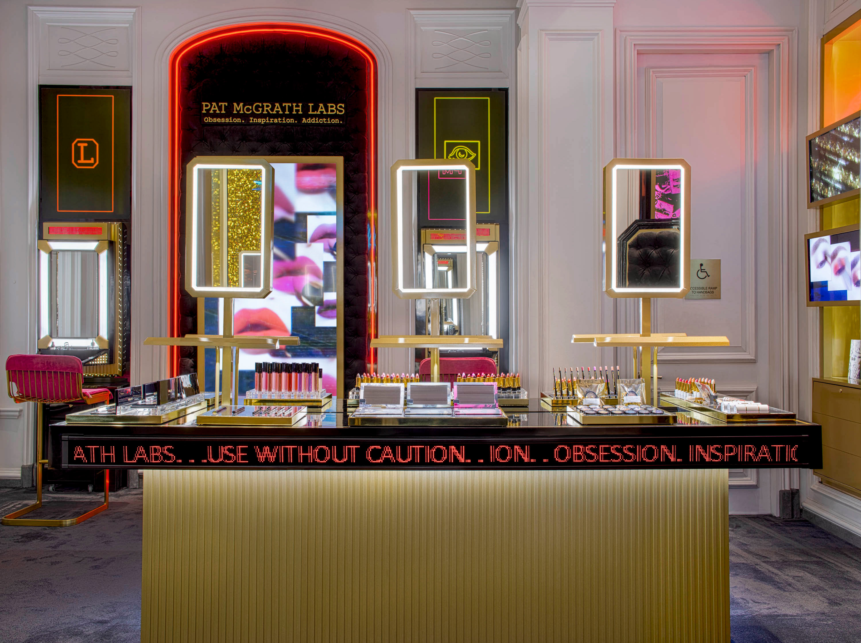 Pat McGrath Labs store design at Bergdorf Goodman by SheridanCX