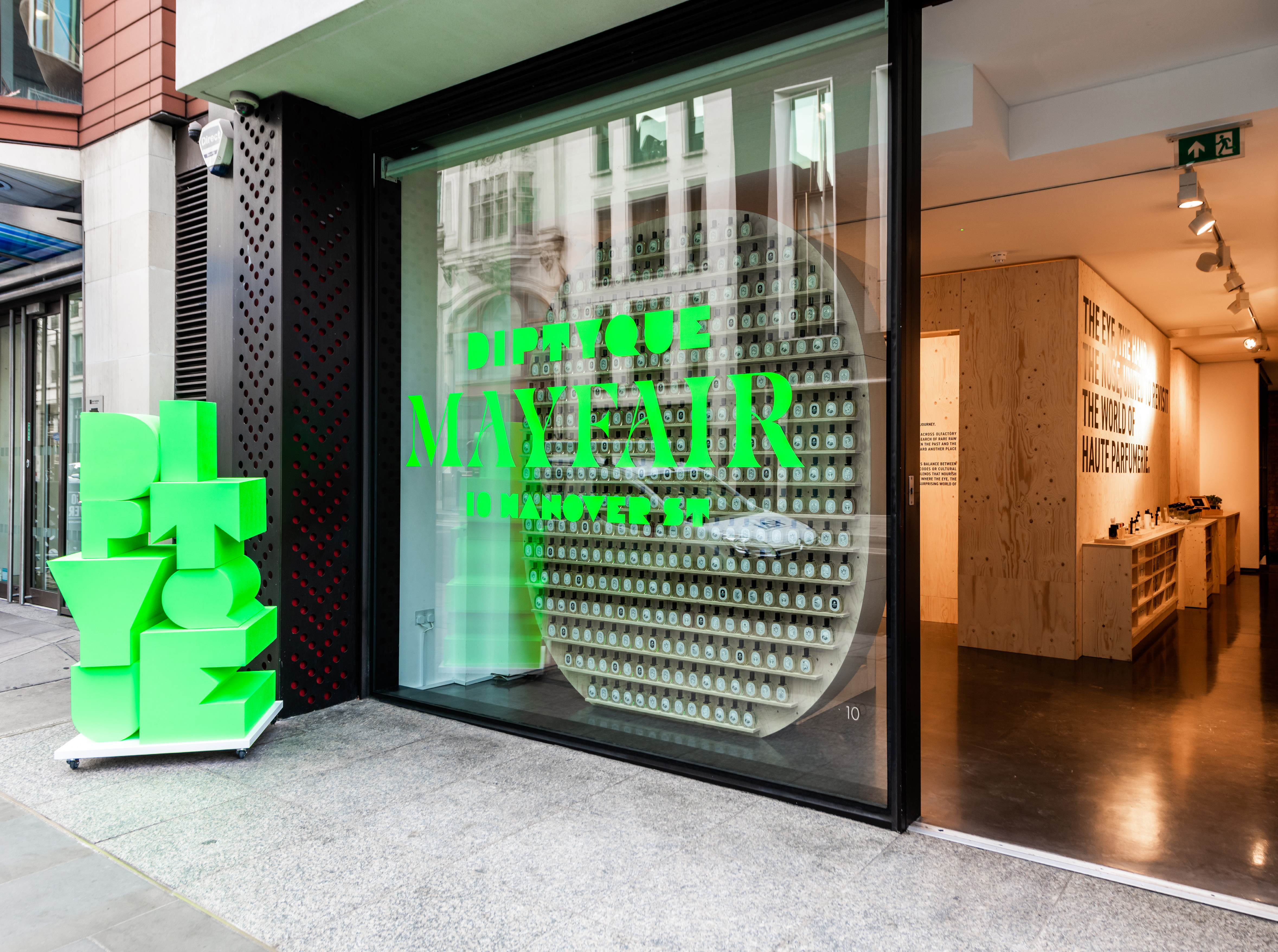 Diptyque window and visual merchandising by SheridanCX, Mayfair London