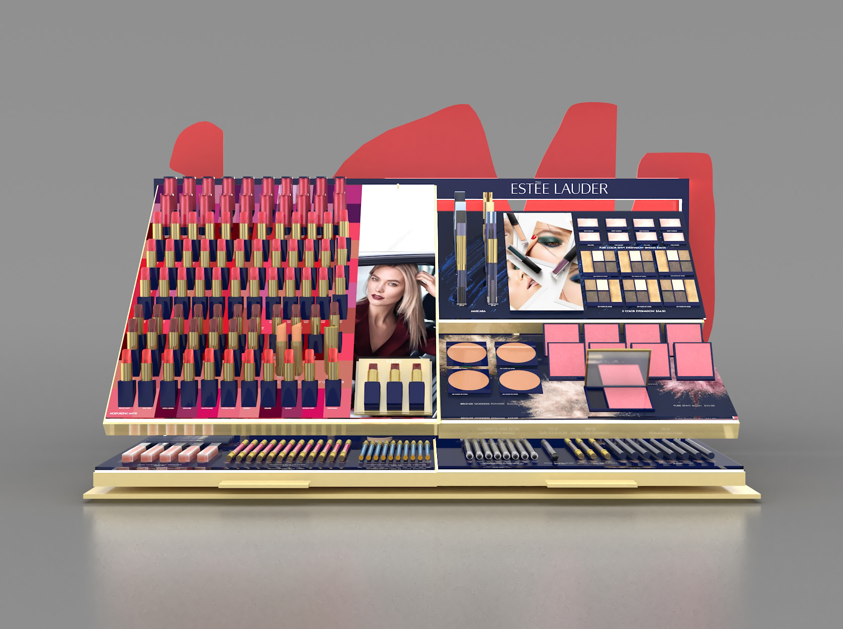 Estée Lauder point of sale display design by SheridanCX