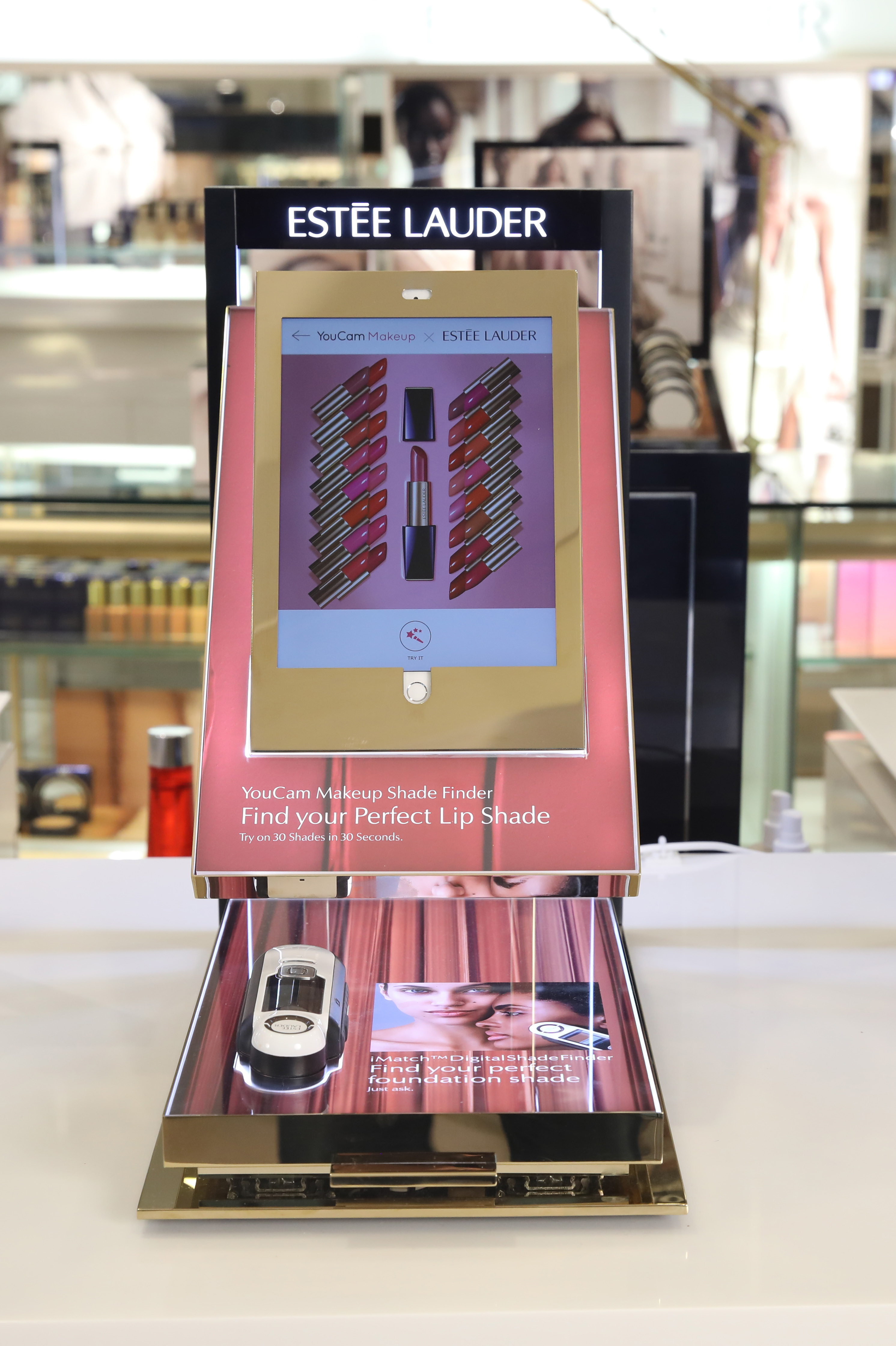 Estée Lauder point of sale display design by SheridanCX